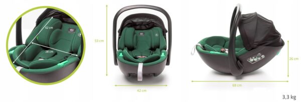 Autokreslini.lv | NEO I-Size autokrēsliņš mazuļiem 40-87cm krāsa Dark Green bilde #21