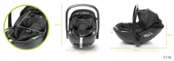 Autokreslini.lv | NEO I-Size autokrēsliņš mazuļiem 40-87cm krāsa Black bilde #19