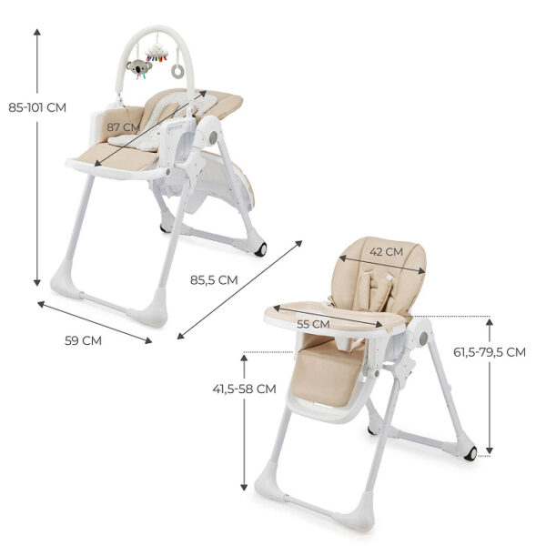 Autokreslini.lv | Tummie barošanas krēsliņš 2in1 krāsa Beige bilde #17