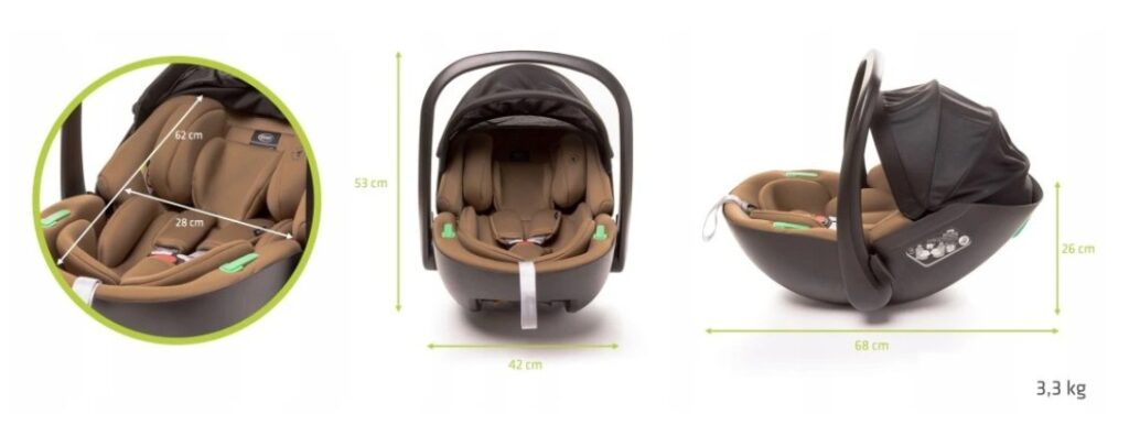 4Baby NEO I-Size autokrēsliņš mazuļiem 40-87cm krāsa Mokka