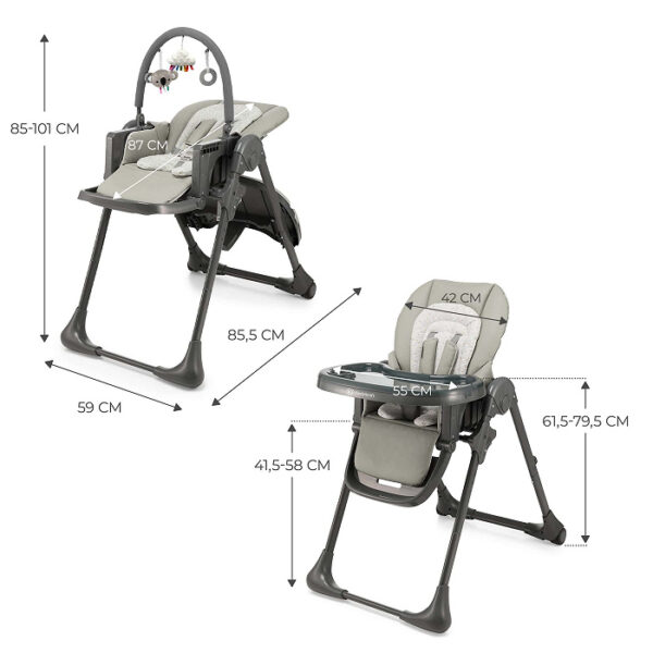 Autokreslini.lv | Tummie barošanas krēsliņš 2in1 krāsa Grey bilde #19