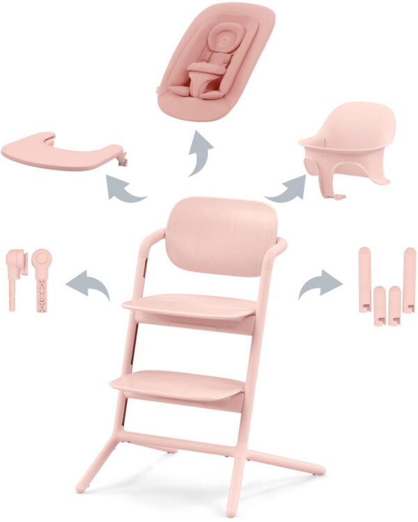 Autokreslini.lv | LEMO 2 barošanas krēsliņš 4in1 krāsa Pearl Pink bilde #1