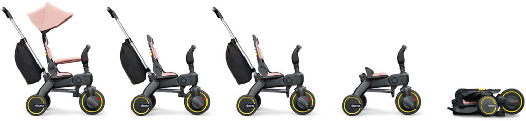 Doona Liki Trike S3 stumjamais bērnu trīsritenis krāsa Blush Pink