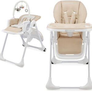 Kinderkraft Tummie barošanas krēsliņš 2in1 krāsa Beige