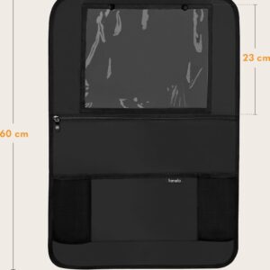 Lionelo Seat Organizer krēsla aizsargs ar mantu un planšetes kabatām krāsa Black