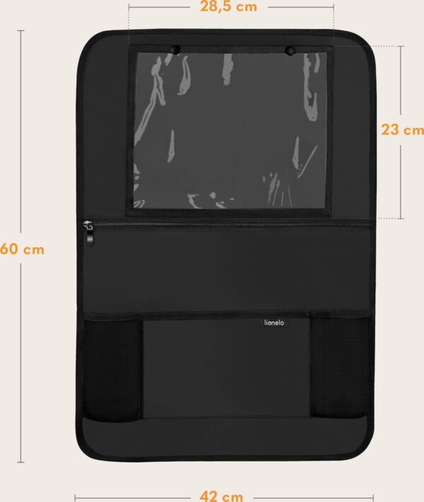 Autokreslini.lv | Seat Organizer krēsla aizsargs ar mantu un planšetes kabatām krāsa Black bilde #15