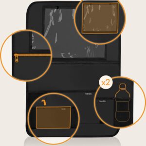 Lionelo Seat Organizer krēsla aizsargs ar mantu un planšetes kabatām krāsa Black