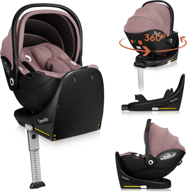 Autokreslini.lv | Moxie i-Size autokrēsliņš 40-87cm krāsa Pink Mauve + rotējoša Isofix bāze bilde #1