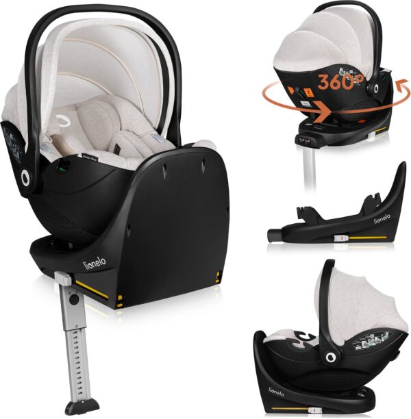Autokreslini.lv | Moxie i-Size autokrēsliņš 40-87cm krāsa Beige Sand + rotējoša Isofix bāze bilde #1