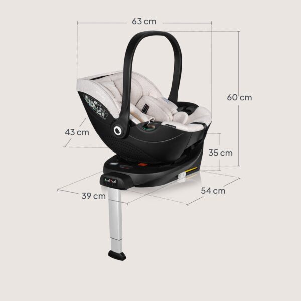 Autokreslini.lv | Moxie i-Size autokrēsliņš 40-87cm krāsa Beige Sand + rotējoša Isofix bāze bilde #37