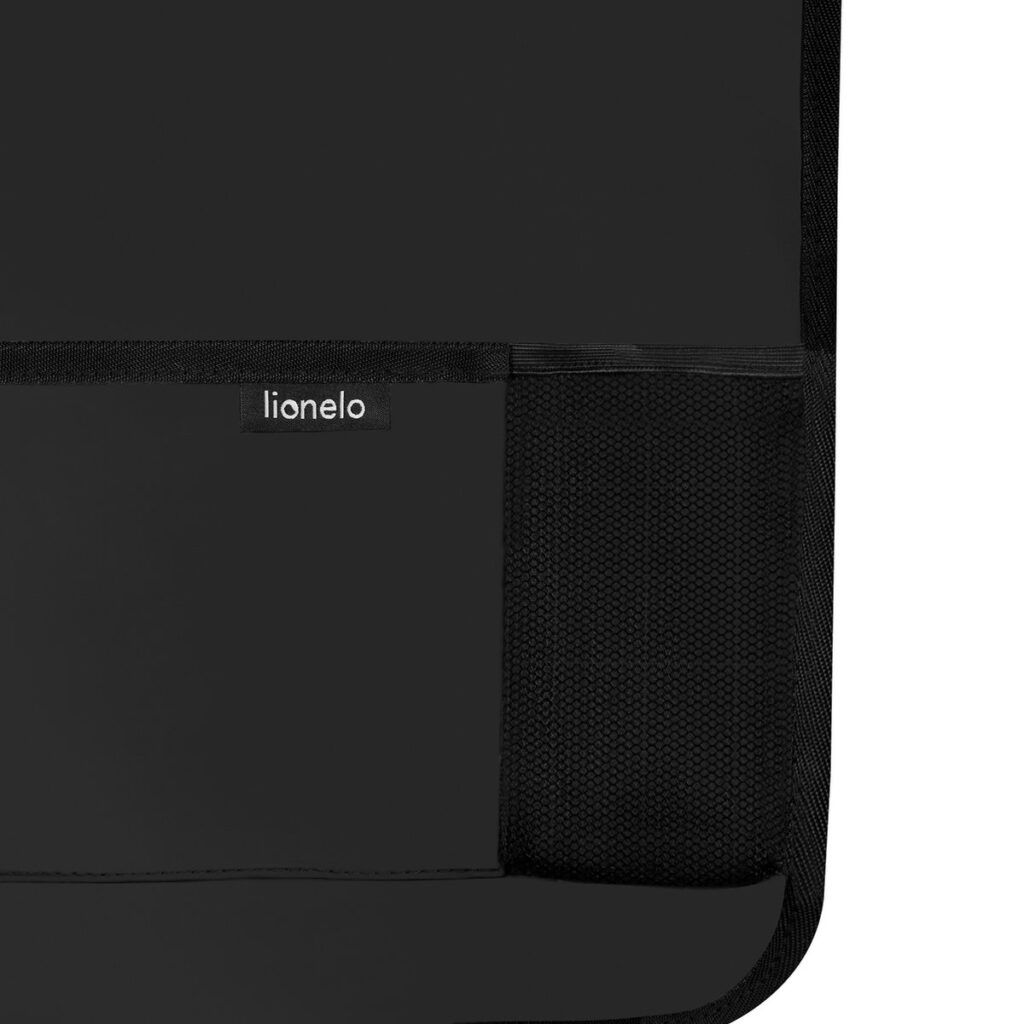 Lionelo Seat Organizer krēsla aizsargs ar mantu un planšetes kabatām krāsa Black
