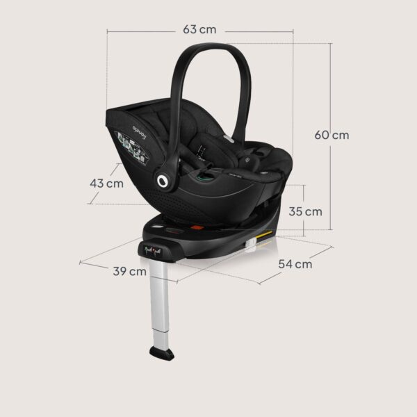 Autokreslini.lv | Moxie i-Size autokrēsliņš 40-87cm krāsa Black Carbon + rotējoša Isofix bāze bilde #27