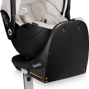 Lionelo Moxie i-Size autokrēsliņš 40-87cm krāsa Beige Sand + rotējoša Isofix bāze