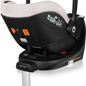 Lionelo Moxie i-Size autokrēsliņš 40-87cm krāsa Beige Sand + rotējoša Isofix bāze