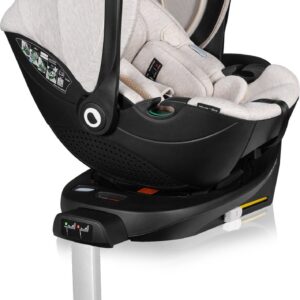 Lionelo Moxie i-Size autokrēsliņš 40-87cm krāsa Beige Sand + rotējoša Isofix bāze