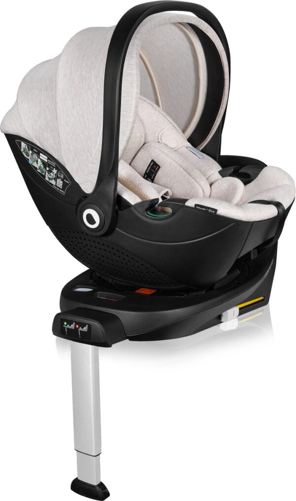 Autokreslini.lv | Moxie i-Size autokrēsliņš 40-87cm krāsa Beige Sand + rotējoša Isofix bāze bilde #9