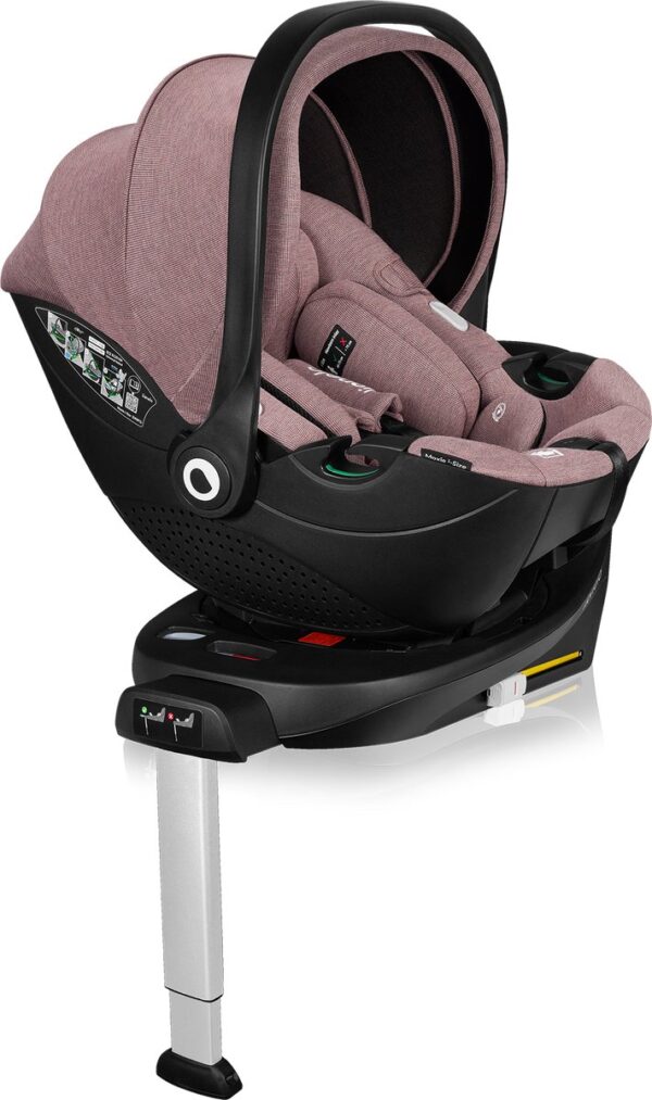 Autokreslini.lv | Moxie i-Size autokrēsliņš 40-87cm krāsa Pink Mauve + rotējoša Isofix bāze bilde #3