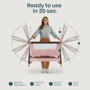 Tutti Bambini Cozee Luxe mazuļu gultiņa krāsa Walnut/Blush
