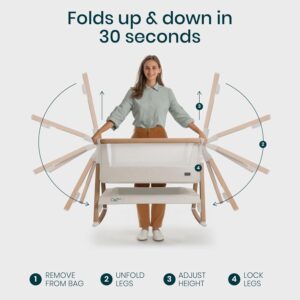 Tutti Bambini CoZee Air mazuļu gultiņa krāsa Scandinavian Walnut/Ecru