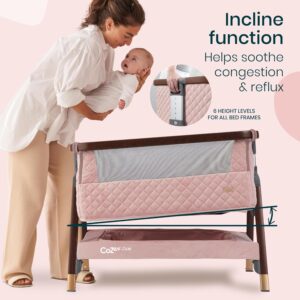 Tutti Bambini Cozee Luxe mazuļu gultiņa krāsa Walnut/Blush