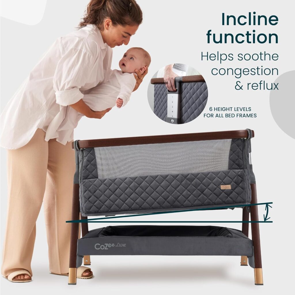 Tutti Bambini Cozee Luxe mazuļu gultiņa krāsa Walnut/Slate