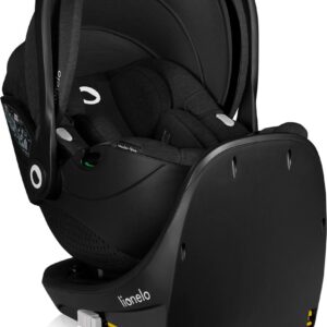 Lionelo Moxie i-Size autokrēsliņš 40-87cm krāsa Black Carbon + rotējoša Isofix bāze