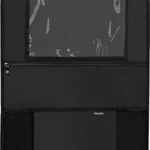 Lionelo Seat Organizer krēsla aizsargs ar mantu un planšetes kabatām krāsa Black