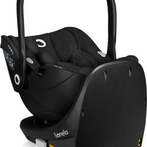 Lionelo Moxie i-Size autokrēsliņš 40-87cm krāsa Black Carbon + rotējoša Isofix bāze
