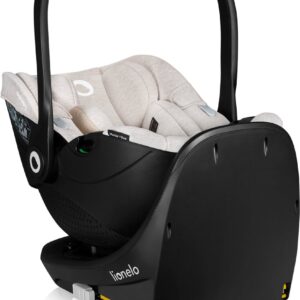 Lionelo Moxie i-Size autokrēsliņš 40-87cm krāsa Beige Sand + rotējoša Isofix bāze
