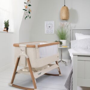 Tutti Bambini CoZee gultiņas šūpojošās kājas krāsa Scandinavian Walnut