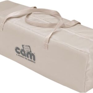 CAM TRAVEL COT PLAYHOUSE ceļojumu gultiņa, rotaļu manēža krāsa Beige (2 līmeņi)