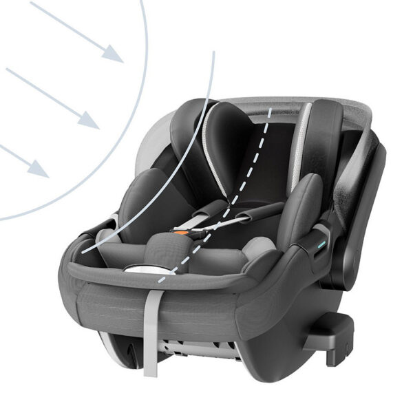 Autokreslini.lv | Darwin Infant 40-75cm Recline autokrēsliņš mazuļiem ar regulējamu slīpumu krāsa Canyon Grey bilde #11