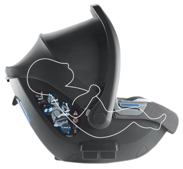 Autokreslini.lv | Darwin Infant 40-75cm Recline autokrēsliņš mazuļiem ar regulējamu slīpumu krāsa Canyon Grey bilde #7