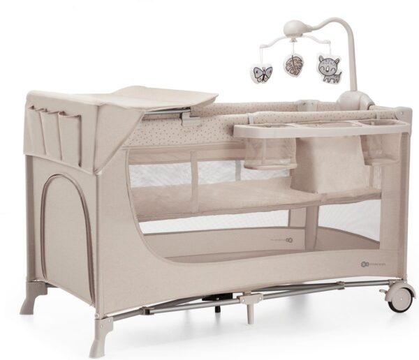 Autokreslini.lv | Joy 2 bērnu ceļojuma gultiņa krāsa Beige ar aksesuāriem (2 līmeņi) bilde #5