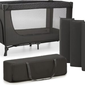 Kinderkraft Joy Light bērnu ceļojuma gultiņa krāsa Grey