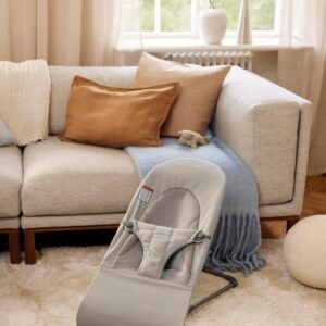BabyBjorn Babysitter Balance Soft šūpuļkrēsls mazuļiem krāsa Sand Grey, Woven Jersey, Tri-Fabric