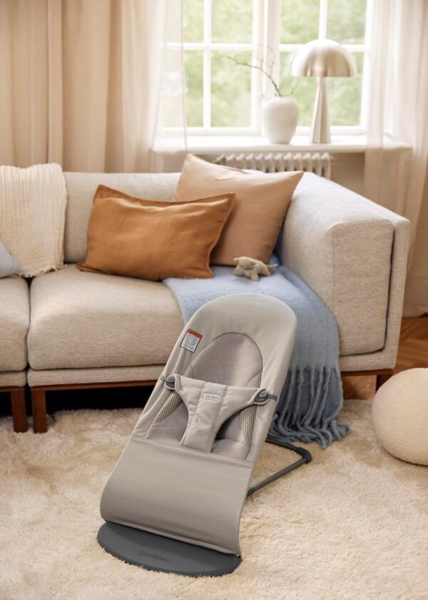 Autokreslini.lv | Babysitter Balance Soft šūpuļkrēsls mazuļiem krāsa Sand Grey, Woven Jersey, Tri-Fabric bilde #33