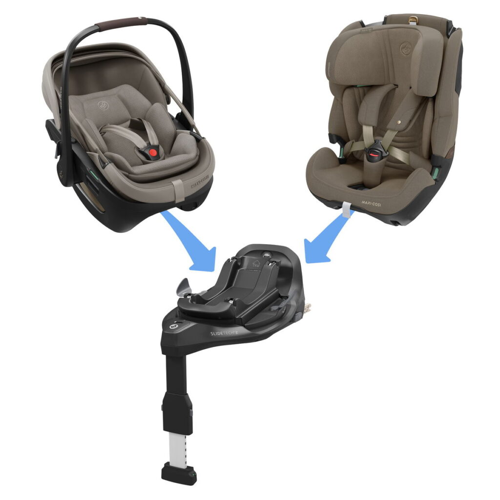 Maxi Cosi Pearl XL Slide PRO sēžamā daļa 40-150cm krāsa Authentic Graphite +FamilyFix Slide Pro Isofix bāze