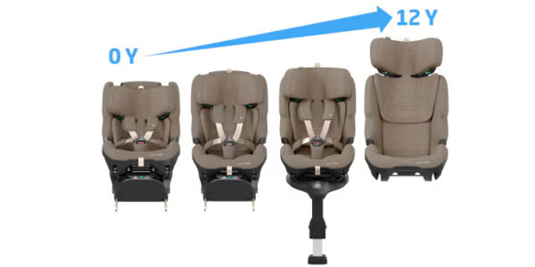 Autokreslini.lv | Pearl XL Slide PRO sēžamā daļa 40-150cm krāsa Authentic Truffle + FamilyFix Slide Pro Isofix bāze bilde #27