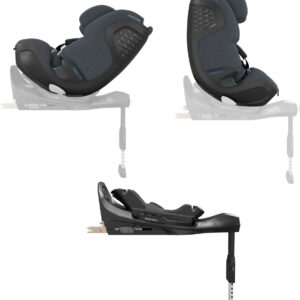 Maxi Cosi Pearl XL Slide PRO sēžamā daļa 40-150cm krāsa Authentic Graphite +FamilyFix Slide Pro Isofix bāze