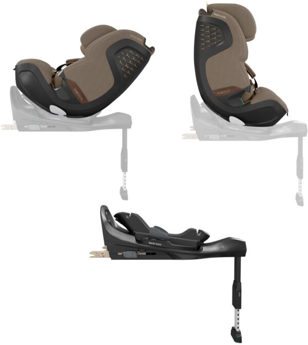Autokreslini.lv | Pearl XL Slide PRO sēžamā daļa 40-150cm krāsa Authentic Truffle + FamilyFix Slide Pro Isofix bāze bilde #1