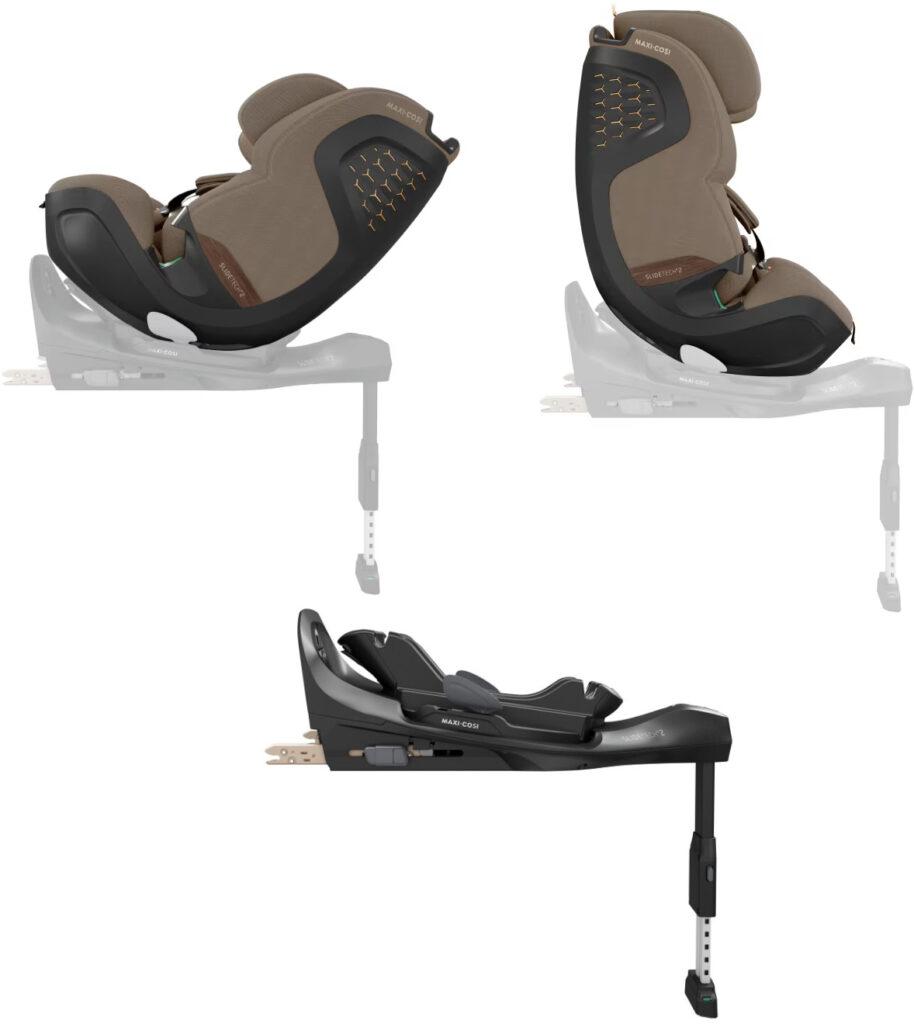 Maxi Cosi Pearl XL Slide PRO sēžamā daļa 40-150cm krāsa Authentic Truffle + FamilyFix Slide Pro Isofix bāze