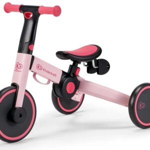Kinderkraft 4Trike salokāms skrejritenis 3in1 bērniem no 1-5gadiem krāsa Candy Pink