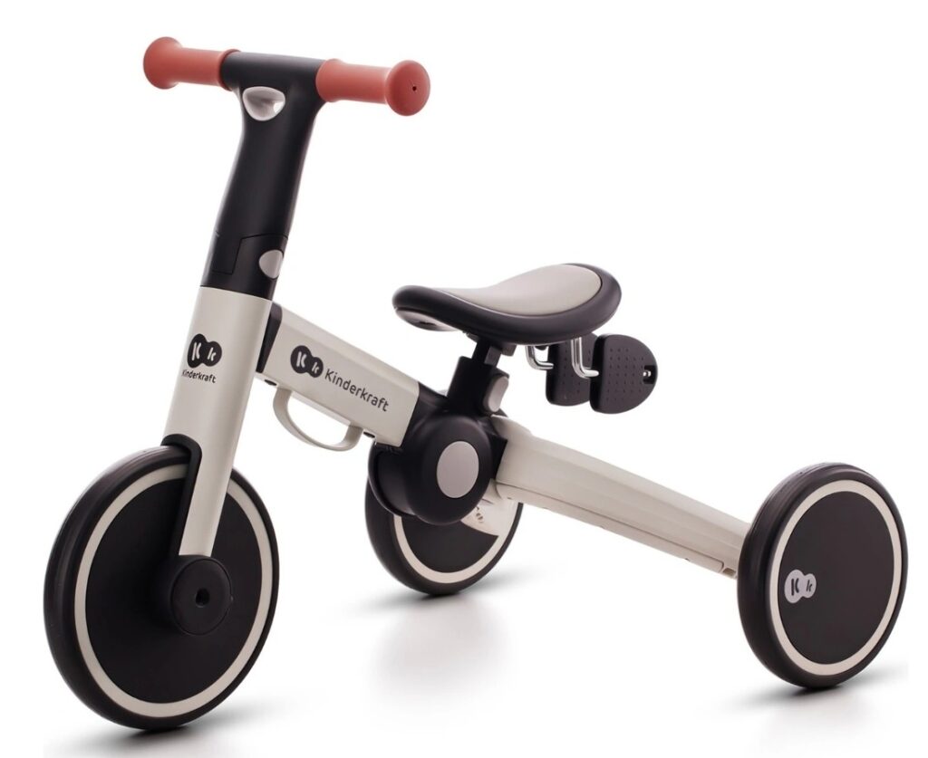 Kinderkraft 4Trike salokāms skrejritenis 3in1 bērniem no 1-5gadiem krāsa Silver
