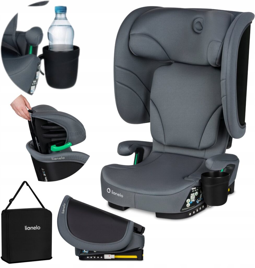 Lionelo ORIN I-Size salokāms autokrēsliņš bērniem 100-150cm krāsa Grey Graphite