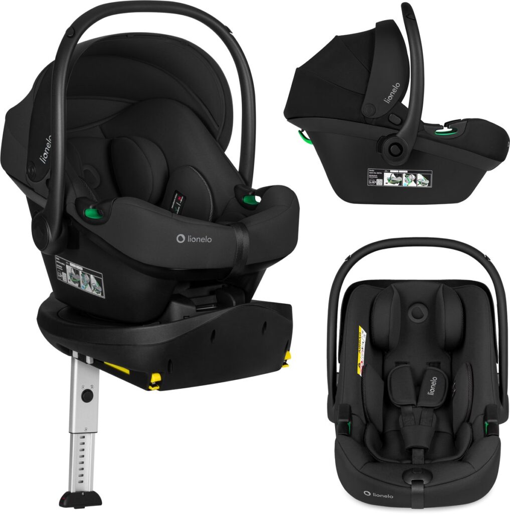 Lionelo Astrid i-Size autokrēsliņš mazuļiem 40-87cm krāsa Black Onyx + Astrid Plus rotējoša Isofix bāze