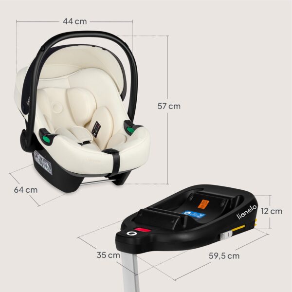 Autokreslini.lv | Astrid i-Size autokrēsliņš 40-87cm krāsa Beige Cream + Astrid Isofix bāze bilde #37