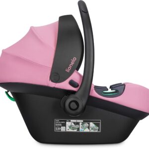 Lionelo Astrid i-Size autokrēsliņš mazuļiem 40-87cm krāsa Pink Coral + Astrid Plus rotējoša Isofix bāze