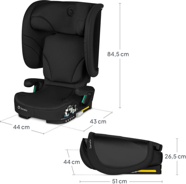 Autokreslini.lv | Orin I-Size salokāms autokrēsliņš 100-150cm krāsa Black Carbon bilde #19