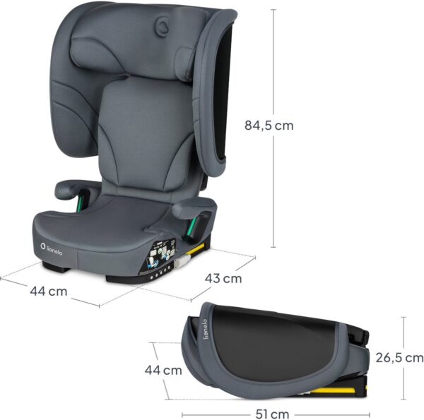 Autokreslini.lv | Orin I-Size salokāms autokrēsliņš 100-150cm krāsa Grey Graphite bilde #19